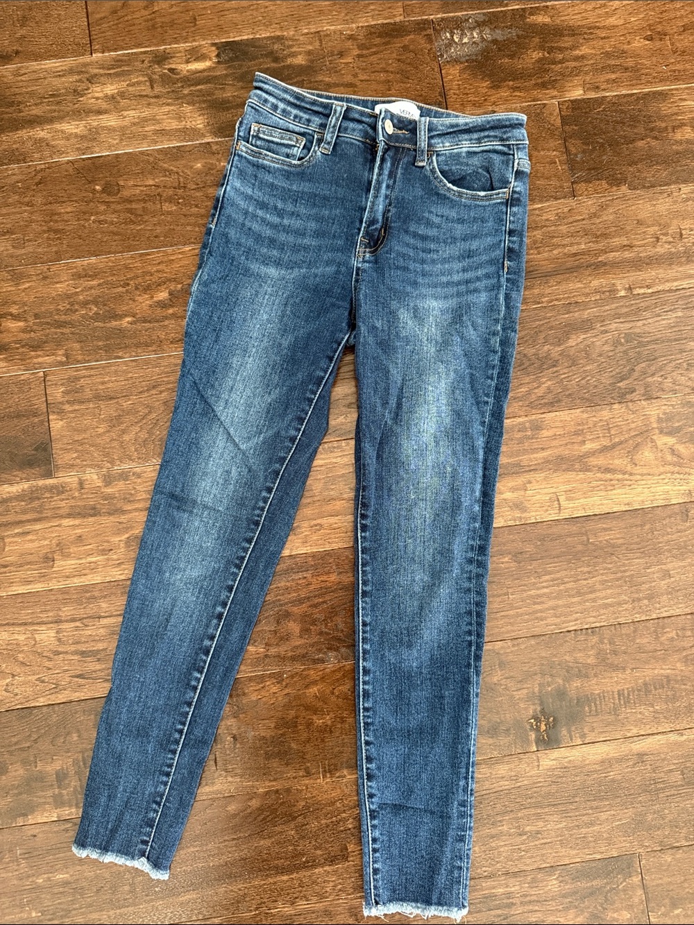 Verve Ami Dark Blue Skinny Jeans with Frayed Hem